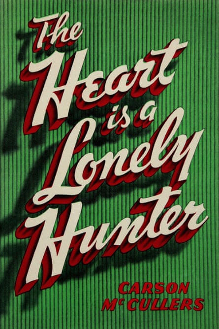 green and red book cover for the heart is a lonely hunter