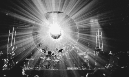 Pink Floyd touring Dark Side of the Moon in 1974.