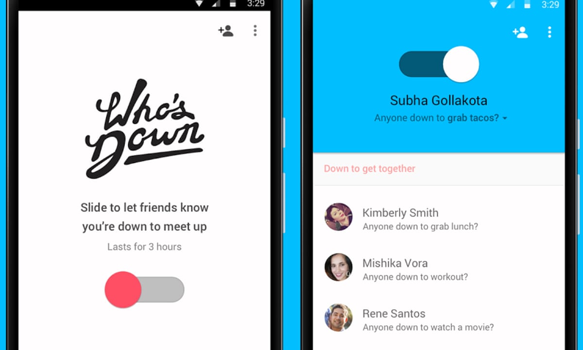 Google S Latest App Tells Friends When You Re Free To Do Something Apps The Guardian