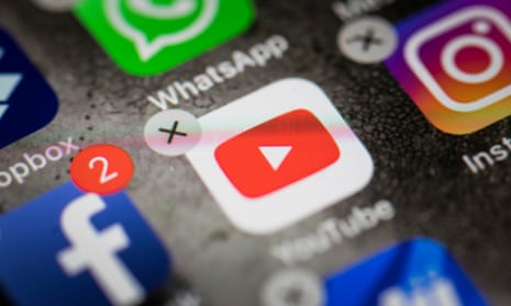 YouTube, Facebook, Instagram and WhatsApp apps
