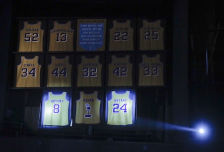 Los Angeles Lakers Retire Kobe Bryant S No8 And No24 Jerseys In Nba First Kobe Bryant The Guardian