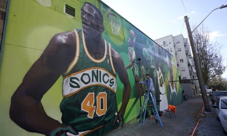 A mural in downtown Seattle is a reminder of the place the SuperSonics held in the hearts of NBA fans in the city