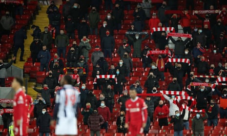 Liverpool fans at Anfield last December. The Premier League is among the sports bodies to have signed the letter.