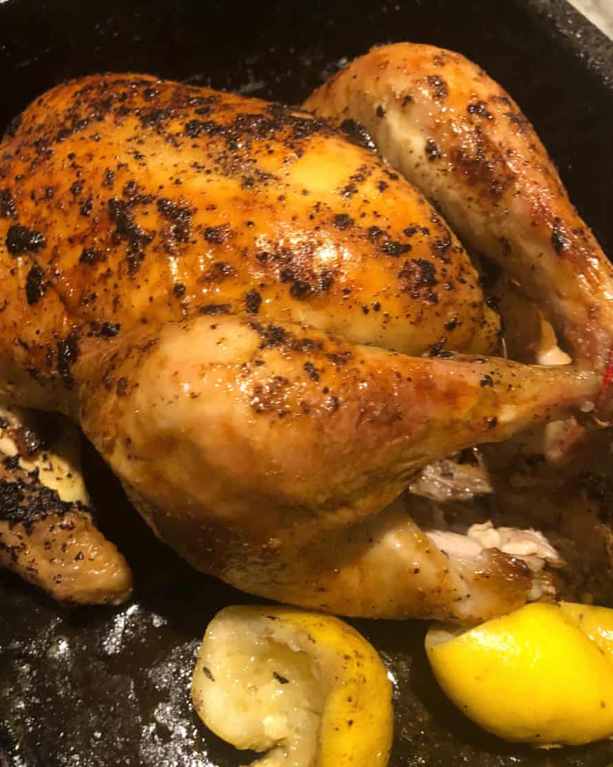 ‘A lovely bird with crisp, bronzed skin and a fabulous buttery, lemony gravy’: the famous roast chicken.