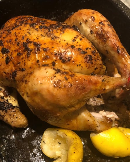 ‘A lovely bird with crisp, bronzed skin and a fabulous buttery, lemony gravy’: the famous roast chicken.
