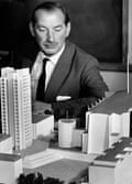 Human scale … city architect Arthur Ling with a design model.