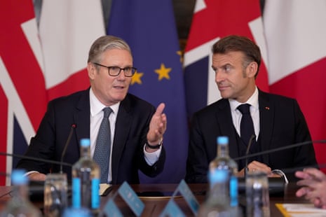 Keir Starmer and Emmanuel Macron at the summit.
