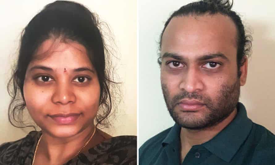 Shruthi and Vamshi Parepalli, who travelled to India after the government refused to allow Vamshi’s mother to enter Australia during the pandemic to be with him and his wife.