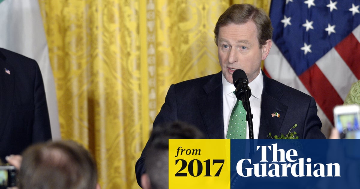 Irish PM tells Trump: ‘St Patrick was an immigrant’ – video