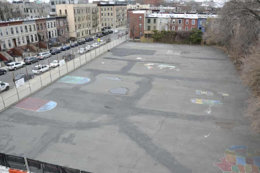 MS 354 and KIPP AMP Middle and Elementary Schools in Brooklyn before the schoolyard transformation