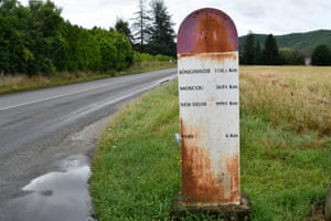 Cahors, France. The road without borders No 1 was inaugurated in 1950.