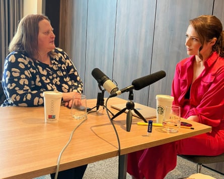 Nicola Thorp speaking with Charlene’s mother, Karen Downes, for her podcast.