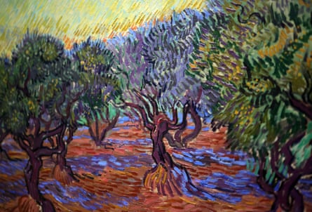 A journey into a gnarly imagination … detail of Olive Grove, Saint-Remy, 1889.