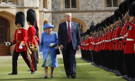 Donald Trump and the Queen in 2018.