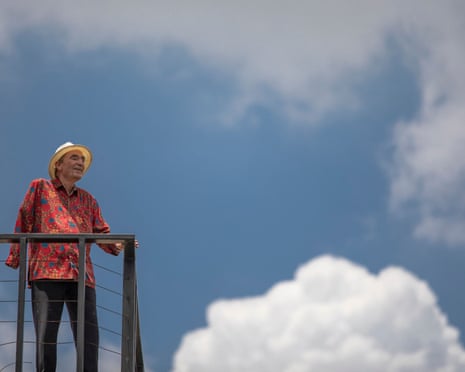 Albie Sachs, outside the constitutional court of South Africa in Johannesburg in February 2022.