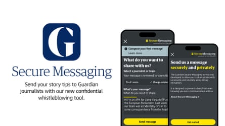 The Guardian mobile app Secure Messaging