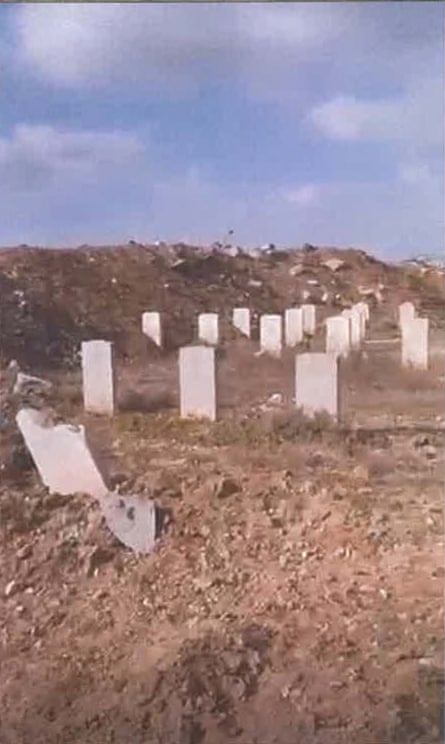 Land bulldozed in plots at Gaza cemetery