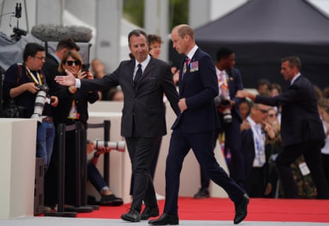 The Prince of Wales (centre right) attends the official international ceremony to mark the 80th anniversary of D-day, at Omaha beach.