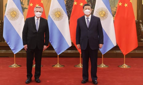Argentina’s Alberto Fernández and Xi Jinping of China met at the Beijing Winter Olympics.
