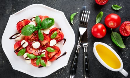Caprese salad … pizza for a hot day.