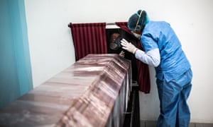 Coronavirus live news: Hong Kong bars, gyms and cinemas reopen; 20m Americans lost jobs in April 10 Workers wear PPE in Angel Cemetery, in Lima, Peru on 6 May 2020. The access to the crematorium in this cemetery is restricted to two people to limit spread of coronavirus.