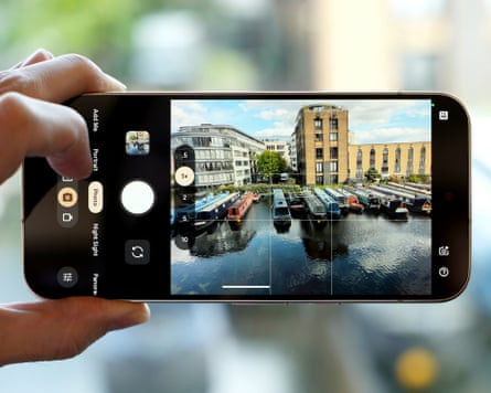 The camera app taking a photo of
