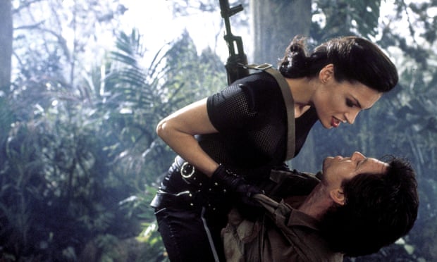 Famke Janssen and Pierce Brosnan in GoldenEye, for which Wooster created some of the action shots.
