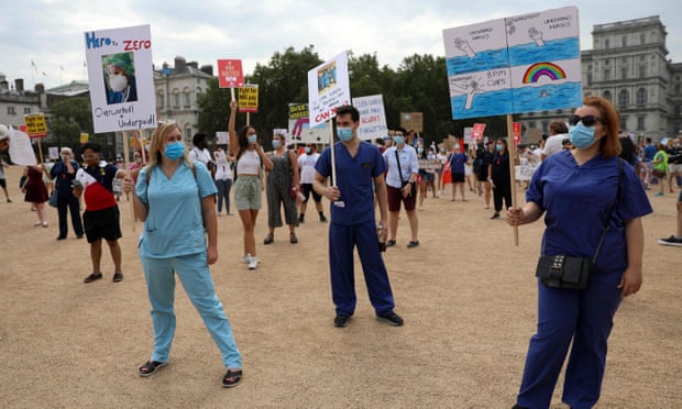 Protesters March For Fair Pay For Nurses And Other Nhs Staff Nhs The Guardian Protesters March For Fair Pay For Nurses And Other Nhs Staff Nhs The Guardian