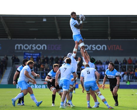 Courtney Lawes claims a lineout for Sale.