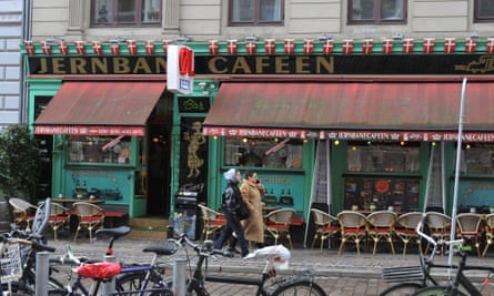 Exterior of the Jernbanecafeen bar, Copenhage, Denmark.