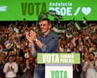 Sánchez is loved everywhere – but not so much in Spain, say Andalusias voters. Can he pull off another comeback? | María Ramírez In a hyper-partisan atmosphere the PMs party was defeated in Spains most populous region – and with a general election in 2027, time is short to turn things roundLately, I often meet people outside Spain who praise the prime minister, Pedro Sánchez. In Britain, Italy or the US, friends, acquaintances or random people who learn I am Spanish offer admiring words about his positions on Gaza and Iran. Its understandable.Sánchez spoke out against Benjamin Netanyahu and Donald Trump earlier and more forcefully than most European leaders did, with a powerful message on international law. And the Spanish leader has been one of the clearest and most effective advocates for immigration in one of the fastest-growing countries in the west.María Ramírez is a journalist and deputy managing editor of elDiario.es, a news outlet in Spain Continue reading...