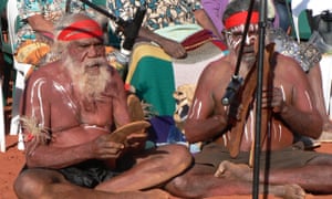 Indigenous Anangu elders singing in Pitjantjatjara