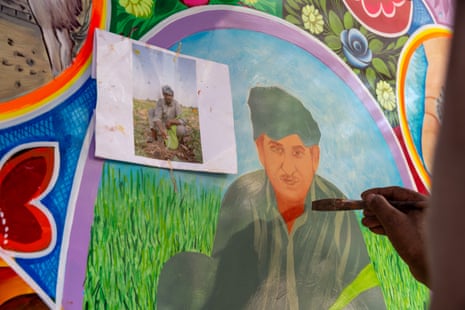 A portrait of farmer Maula Dinno, who lost his crops in last year’s floods in Sindh, Pakistan