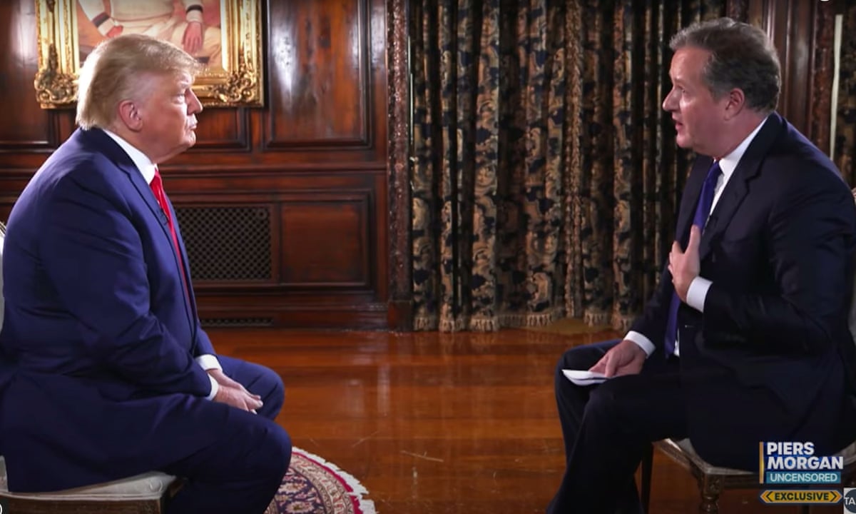 Donald Trump denies storming out of Piers Morgan interview | Donald Trump | The Guardian