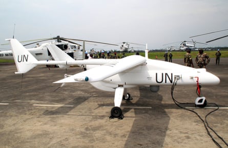 A UN surveillance drone in the Democratic Republic of the Congo. Photograph: AFP/Getty Images