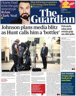 Guardian front page, Tuesday 25 June 2019