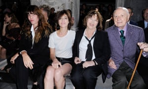 Berge, right, with Lou Doillon, Charlotte Gainsbourg and Jane Birkin, at the spring/summer 2017 Saint Laurent fashion show.
