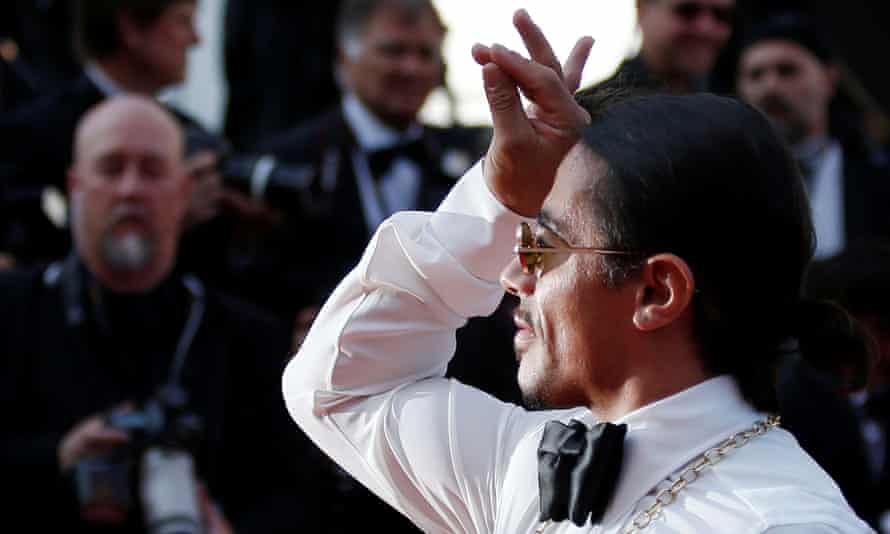Nusret Gokce, known as Salt Bae, poses at the 72nd Cannes Film Festival.