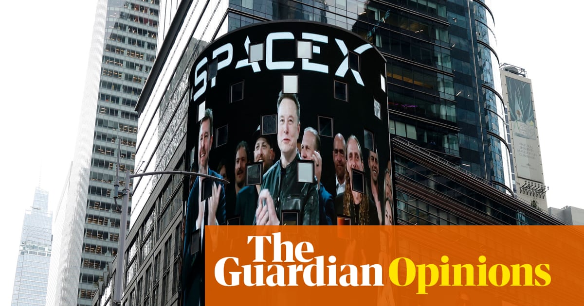 Elon Musk, humble trillionaire, pausing briefly between buying low Earth orbit and your retirement account.