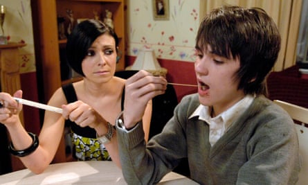 ‘It was only going to be three episodes. I ended up there for 13 years’ … Marsh with Ben Thompson in Coronation Street.