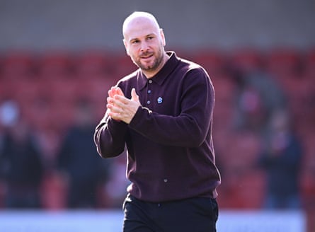 Fleetwood Town’s manager Matt Lawlor claps