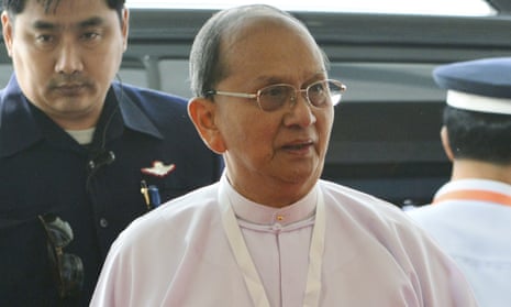Thein Sein seen in January, before shedding his formal attire.