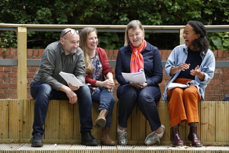 (From left) Keith Macpherson, Elizabeth Newman, Charlotte Higgins and Amelia Donkor at rehearsals for Under Another Sky.