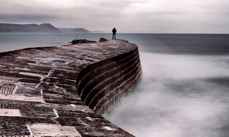 The Cobb, harbour wall in Lyme Regis, Dorset.