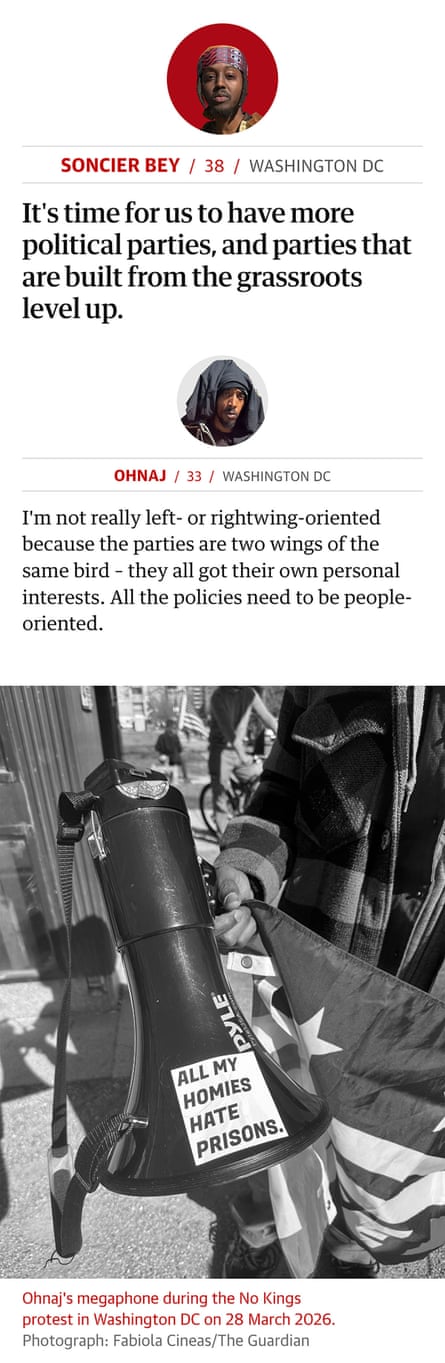 Infographic on protesters on No Kings in March 2026. Guardian Design