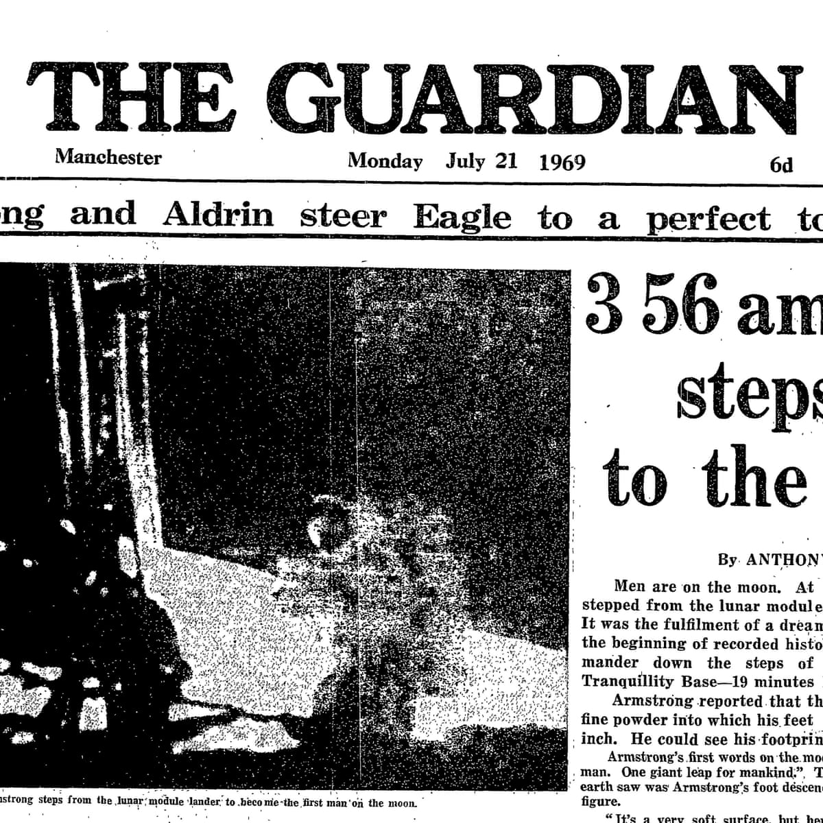 Man walks on the moon: 21 July 1969 | The Guardian Foundation ...