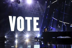 Lovato’s call for votes during her Billboard music awards performance