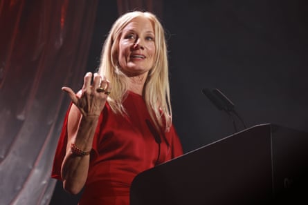 Joely Richardson hosts the amfAR London 2025 gala in London.