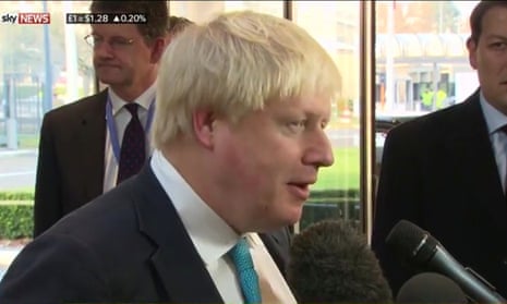 Boris Johnson responding to Michel Barnier.