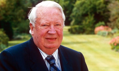 Sir Edward Heath at home in Salisbury in 1996.
